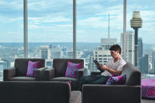 Apartment Lounge and View - Meriton World Tower Apartments Hotel