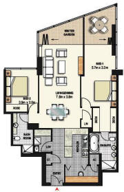 Bedroom Apartments on Bedroom Apartment Floor Plan   Meriton World Tower Apartments Hotel