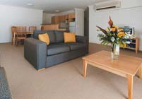 Two Bedroom Living Room - Quest Apartments Rosehill